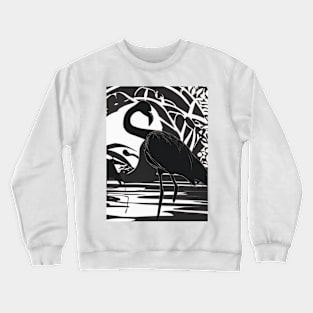 Flamingo Shadow Silhouette Anime Style Collection No. 138 Crewneck Sweatshirt